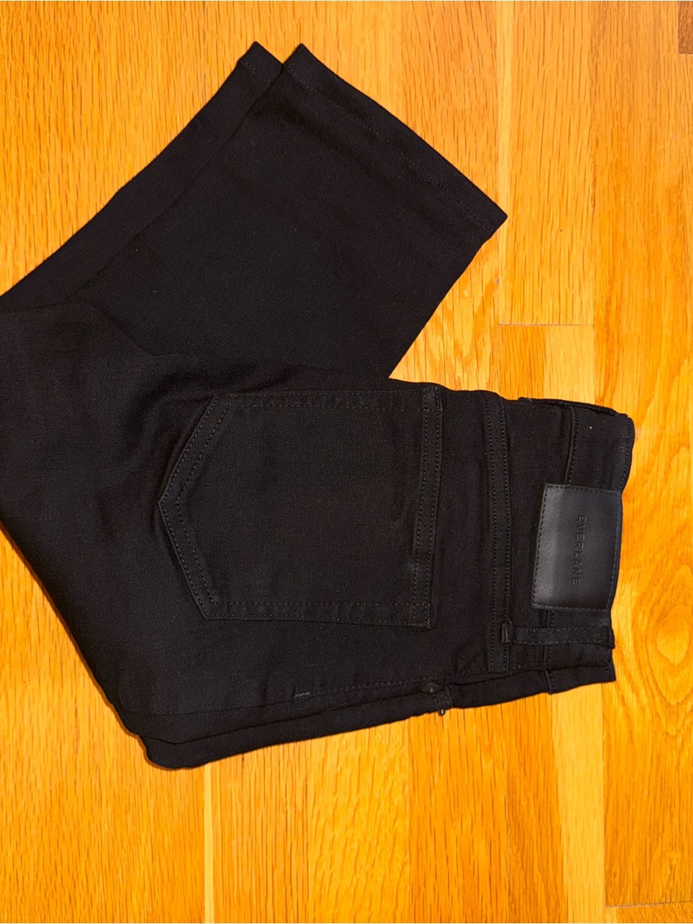 Everlane womens black slim denim capris